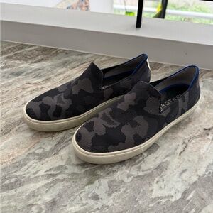 Rothy’s Grey Camo Slip-On Sneakers 9